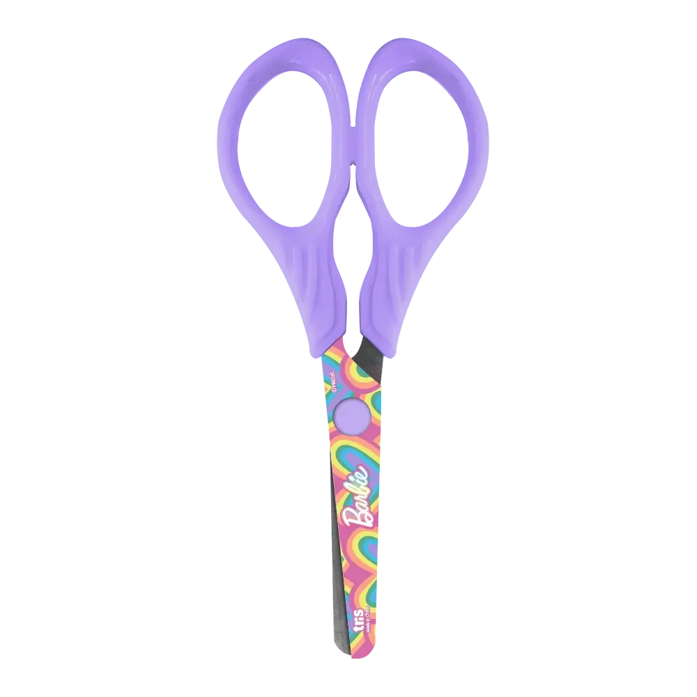 Tesoura Escolar - Lâmina Decorada - 13cm - Cartela C/1 un - Barbie - Imagem 2