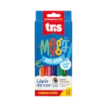 lápis de cor mega soft color - 12 cores - tris
