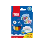 Massa de Modelar Supersoft - 90g - Conjunto C/6 Cores - Tris - Thumbnail 1