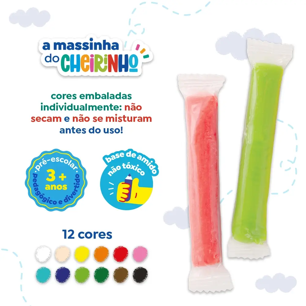 Massa de Modelar Supersoft - 180g - Conjunto C/12 Cores - Tris - Imagem 8