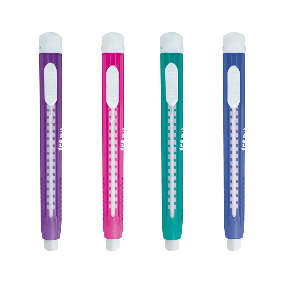 Caneta Borracha Push + Refil - Cores Sortidas - Cartela C/2 un - Tris - Imagem 5