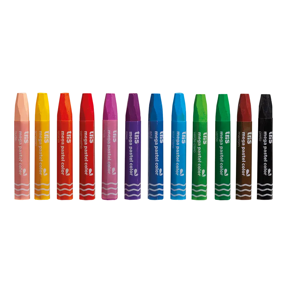 Óleo Pastel Mega Color - Conjunto C/12 Cores - Tris - Imagem 2