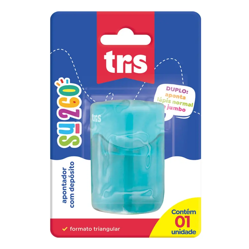 Apontador com Depósito Su260 - Cores Sortidas - Cartela C/1 un - Tris - Imagem 1