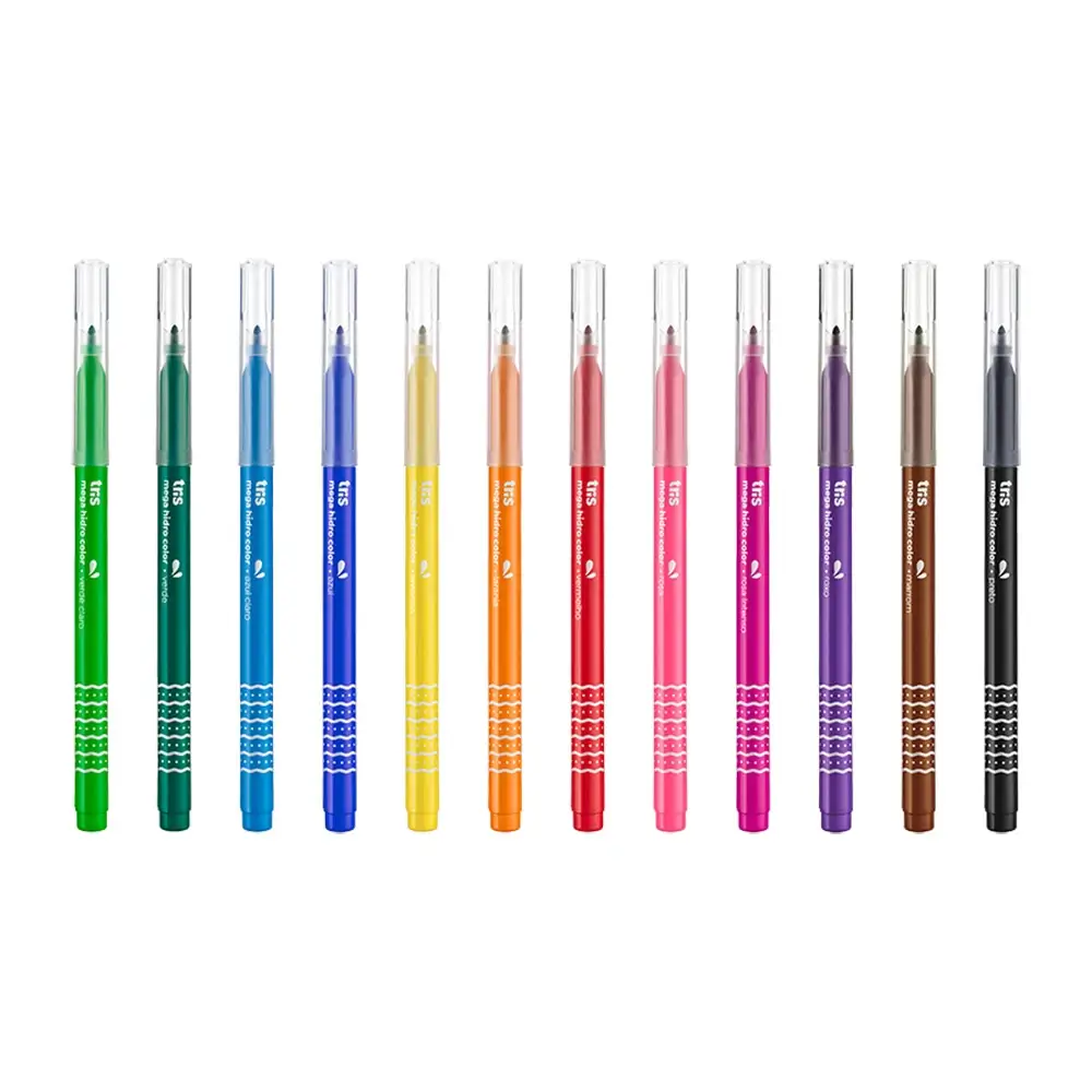 Hidrocor Ponta Fina Retrátil Mega Hidro Color - 12 Cores - Tris - Imagem 3