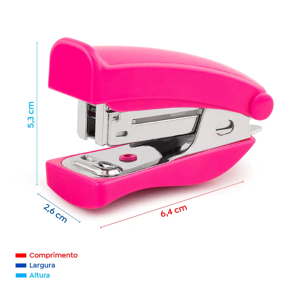 Grampeador Mini Holic Pop T319 - 26/6 - 15 Folhas - Plástico - CoresSortidas - Display C/12 un - Tris - Imagem 3