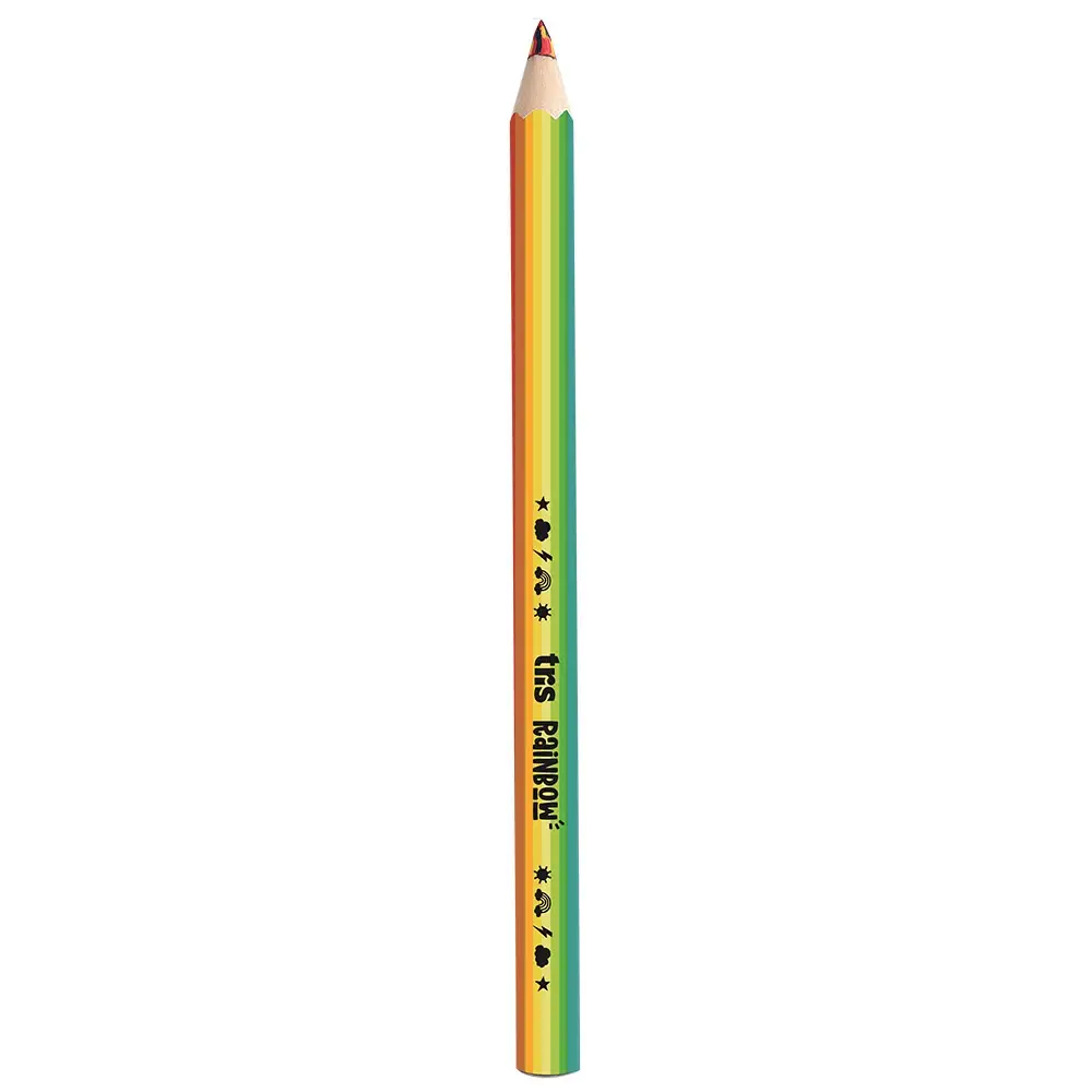 Lápis de Cor Rainbow Tamanho Jumbo - Mina Multicolorida - Pote C/24 un - Tris - Imagem 2