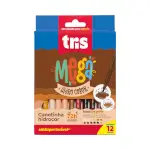 Hidrocor Ponta Fina Mega Hidro Color - Tons de Pele - 12 Cores - Tris - Thumbnail 1