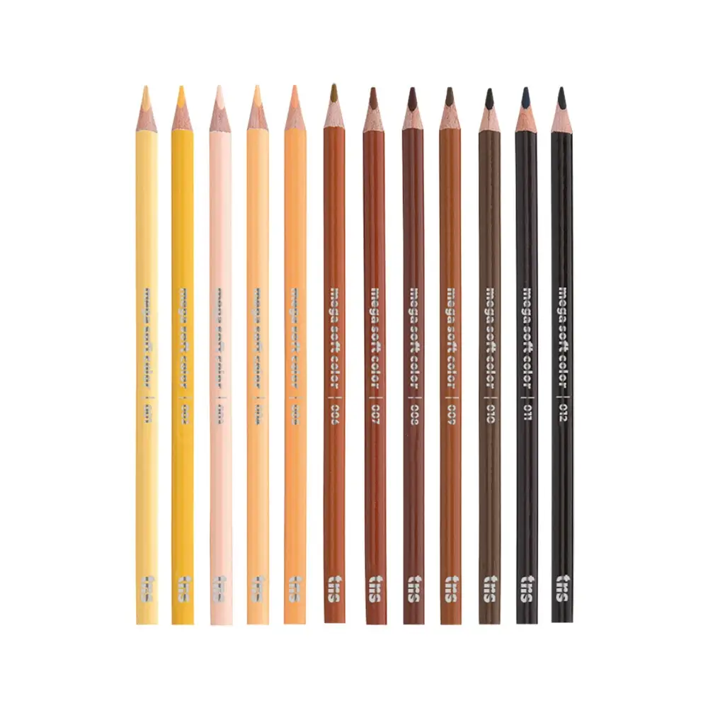 Lápis de Cor Mega Soft Color - Tons de Pele - 12 Cores - Tris - Imagem 2