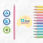 Lápis de Cor Mega Soft Color - Tons Pastel - 12 Cores - Tris - Thumbnail 3