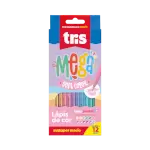 Lápis de Cor Mega Soft Color - Tons Pastel - 12 Cores - Tris - Thumbnail 1