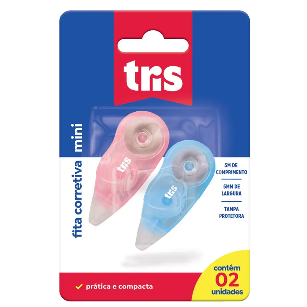 Fita Corretiva Mini - 5mx5mm - Cartela C/2 un - Tris - Imagem 2