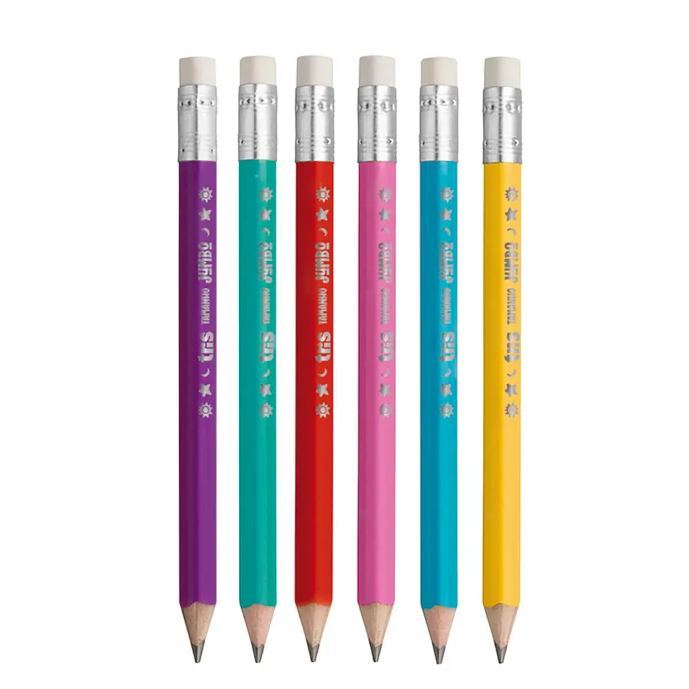 Lápis Preto Tamanho Jumbo com Borracha - HB - Display C/36 un - Tris - Imagem 2