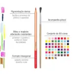 Lápis de Cor Aquarelável Aquarell - 60 Cores - Artools - Thumbnail 3