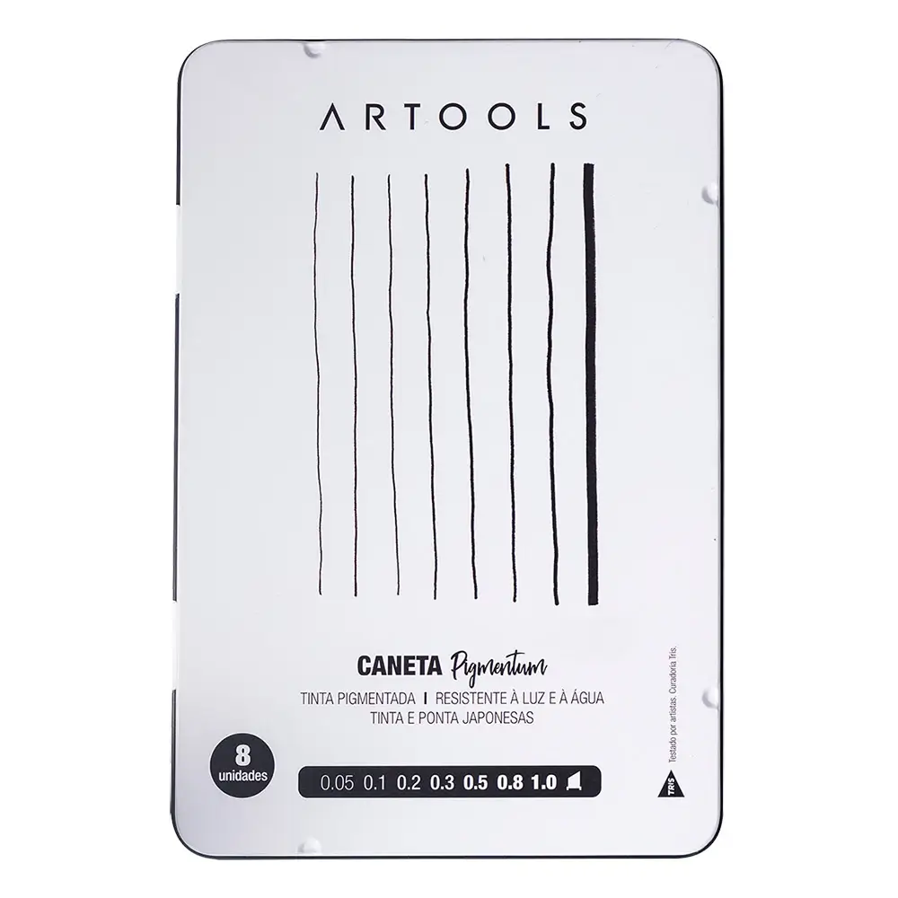 Caneta Pigmentum – Preto - 8 Traços - Artools - Imagem 1