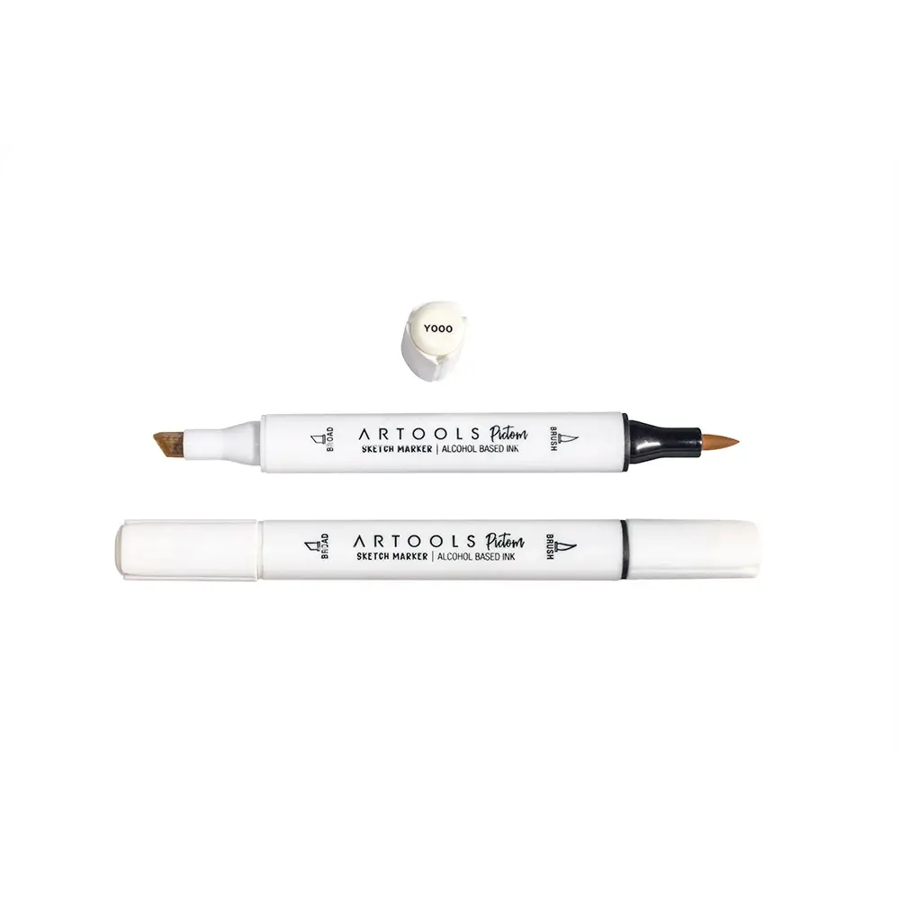 Marcador à Base de Álcool Pictom - Amarelo Y000 - Caixa C/ 6 un - Artools - Imagem 2