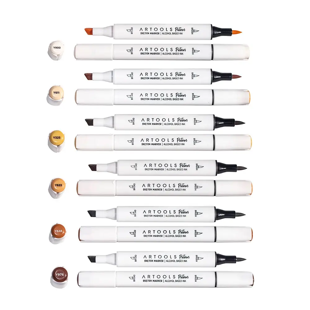 Marcador À Base De Álcool Sketch Pictom – 6 Tons De Pele - Artools - Imagem 2