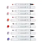 Marcador À Base De Álcool Sketch Pictom – 6 Tons De Vermelho - Artools - Thumbnail 2