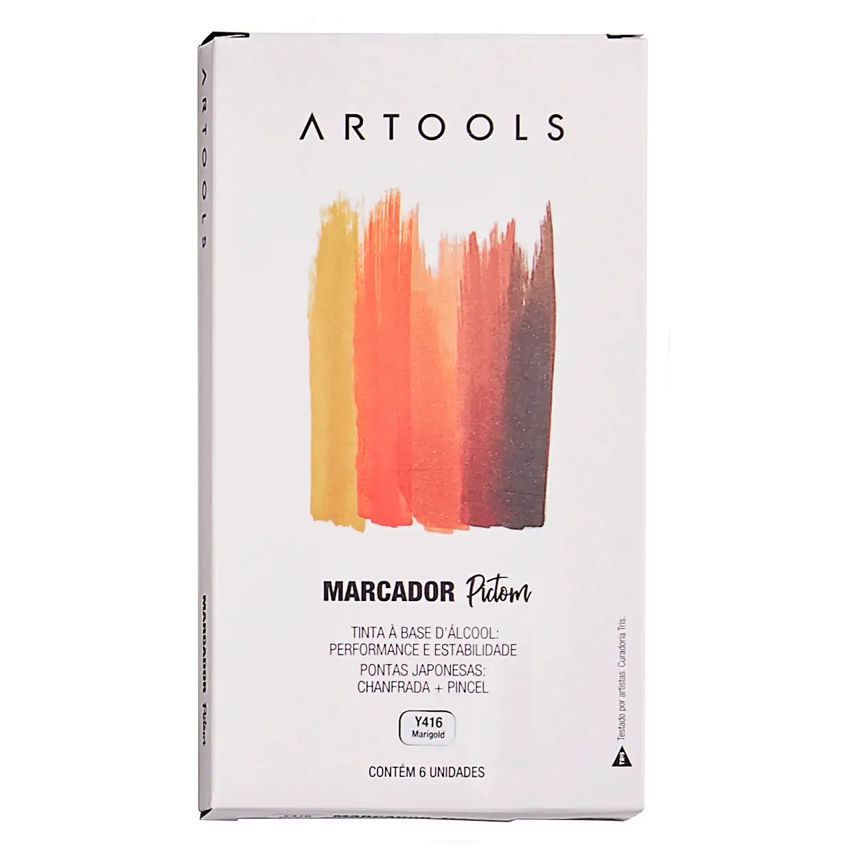 Marcador à Base de Álcool Pictom - Amarelo Y623 - Caixa C/ 6 un - Artools - Imagem 1