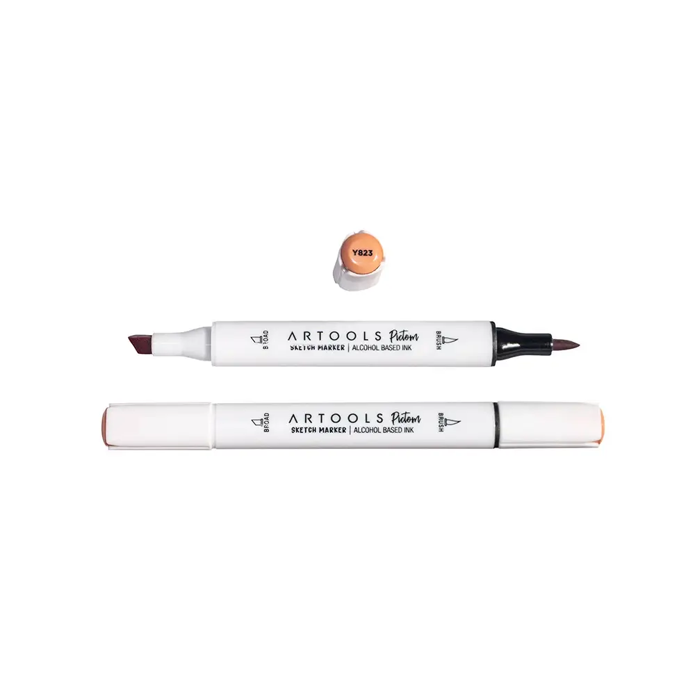 Marcador à Base de Álcool Pictom - Amarelo Y823 - Caixa C/ 6 un - Artools - Imagem 2