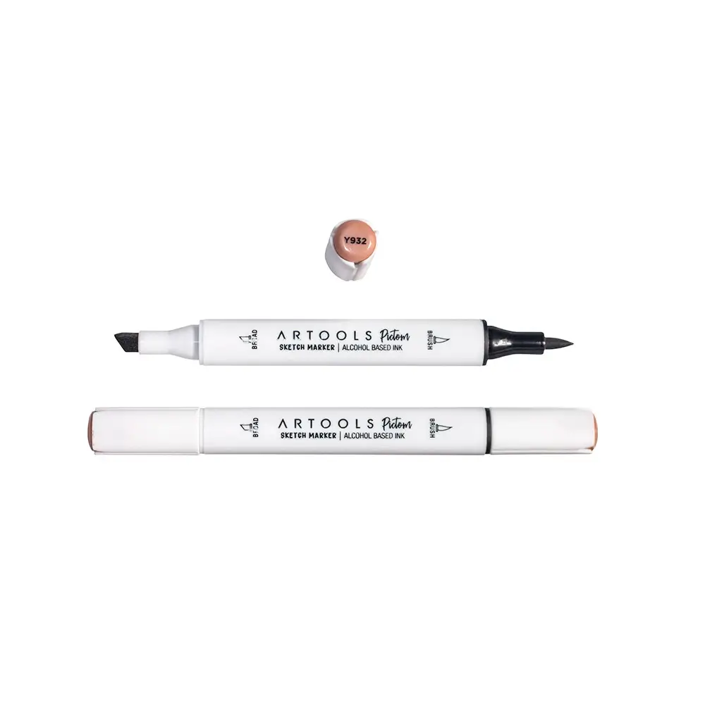 Marcador à Base de Álcool Pictom - Amarelo Y932 - Caixa C/ 6 un - Artools - Imagem 2