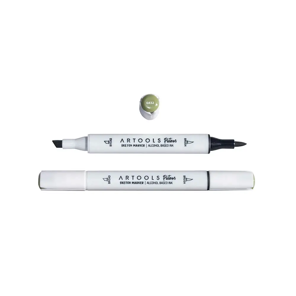 Marcador à Base de Álcool Pictom - Verde G832 - Caixa C/ 6 un - Artools - Imagem 2