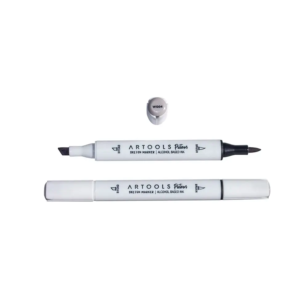 Marcador à Base de Álcool Pictom - Cinza WG04 - Caixa C/ 6 un - Artools - Imagem 2
