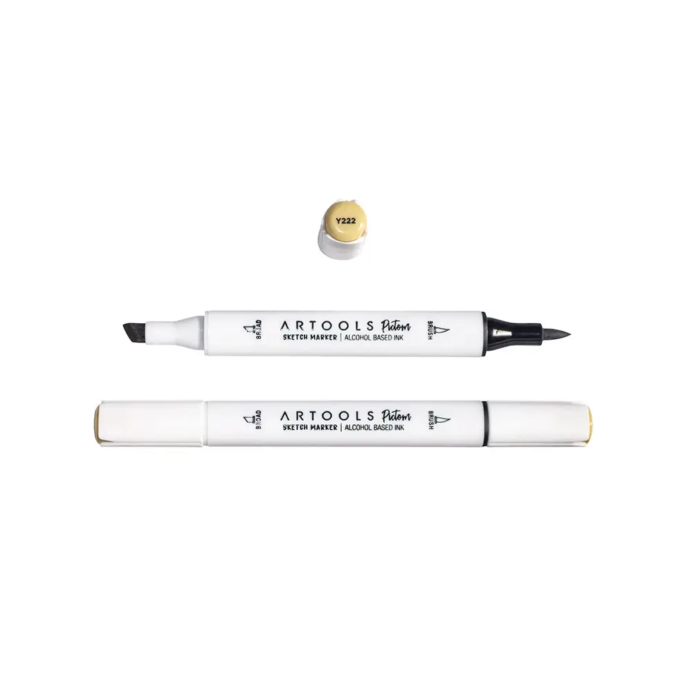 Marcador à Base de Álcool Pictom - Amarelo Y222 - Caixa C/ 6 un - Artools - Imagem 2