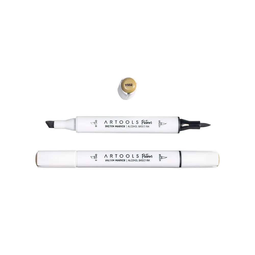 Marcador à Base de Álcool Pictom - Amarelo Y332 - Caixa C/ 6 un - Artools - Imagem 2