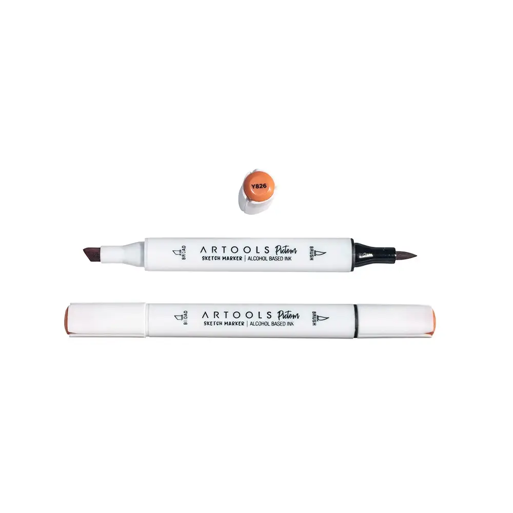 Marcador à Base de Álcool Pictom - Amarelo Y826 - Caixa C/ 6 un - Artools - Imagem 2