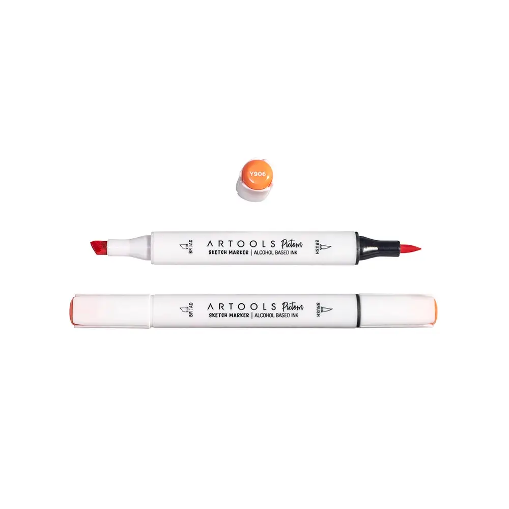 Marcador à Base de Álcool Pictom - Amarelo Y906 - Caixa C/ 6 un - Artools - Imagem 2