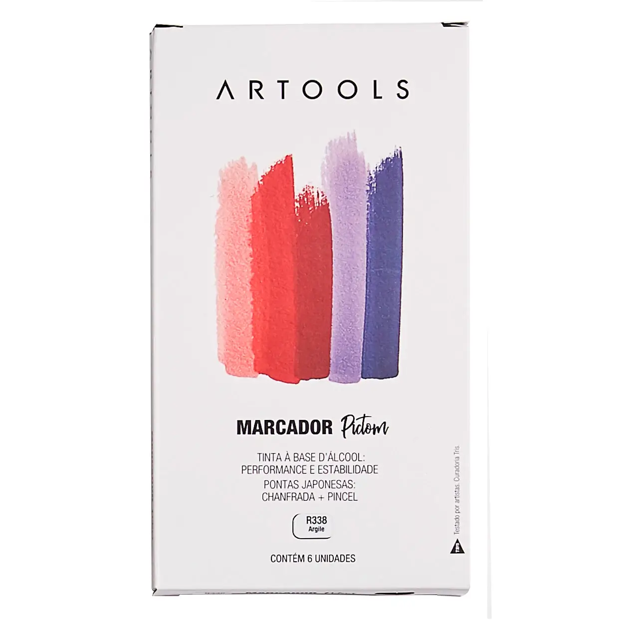 Marcador à Base de Álcool Pictom - Vermelho R222 - Caixa C/ 6 un - Artools - Imagem 1