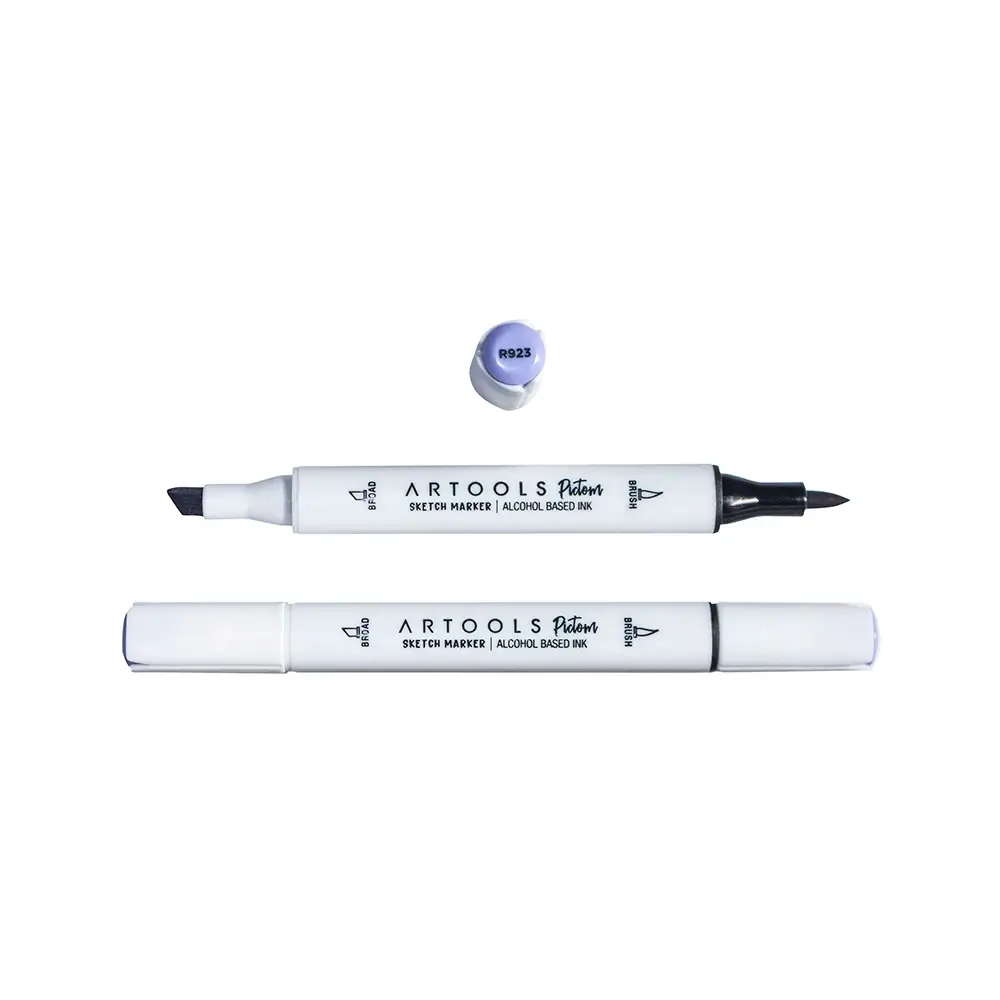 Marcador à Base de Álcool Pictom - Vermelho R923 - Caixa C/ 6 un - Artools - Imagem 2