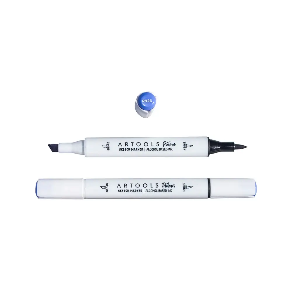 Marcador à Base de Álcool Pictom - Vermelho R926 - Caixa C/ 6 un - Artools - Imagem 2