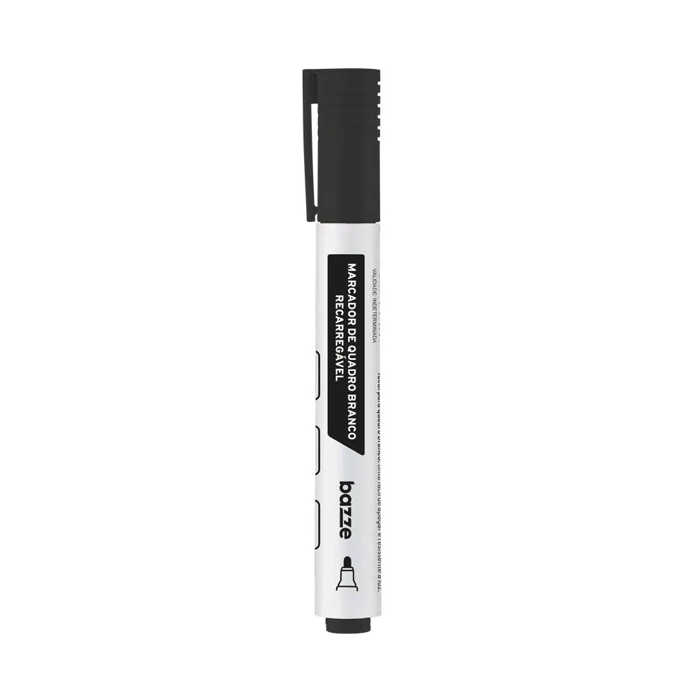 Marcador de Quadro Branco - Recarregável - Preto - Caixa C/12 un - Bazze - Imagem 2