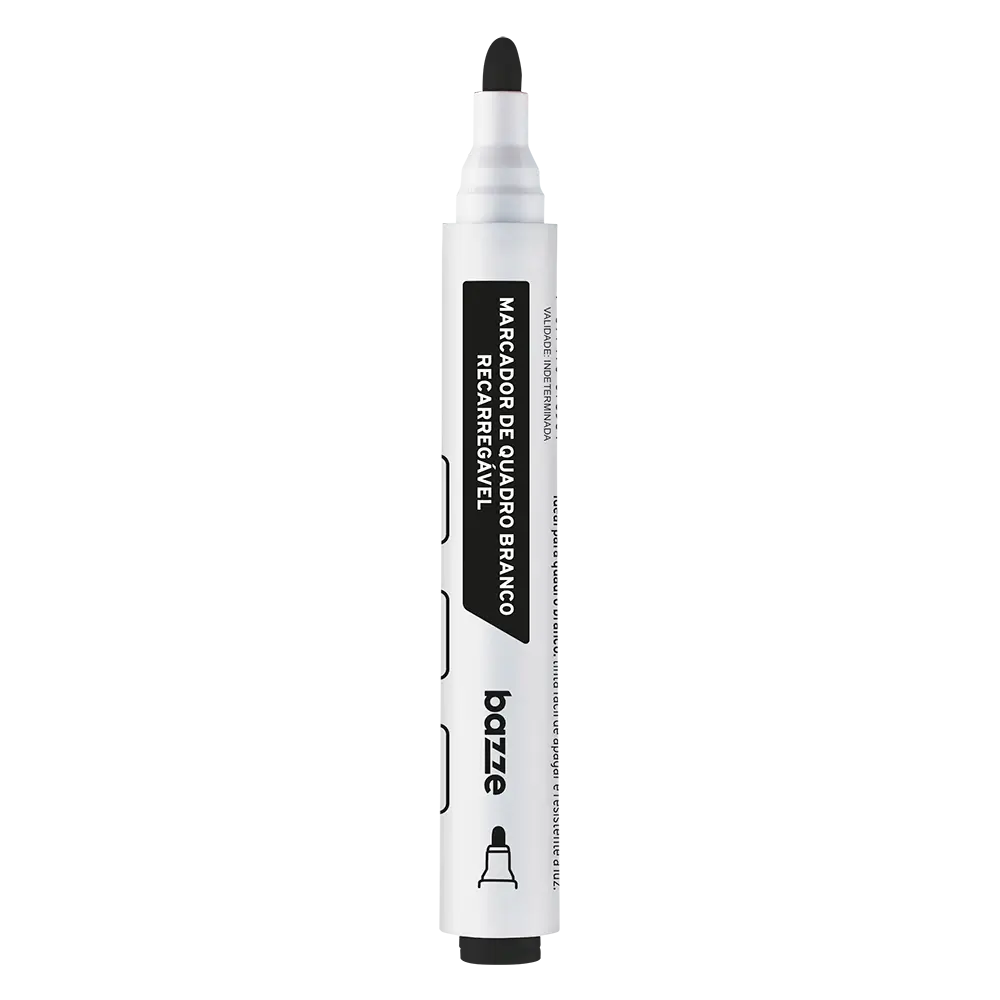 Marcador de Quadro Branco - Recarregável - Preto - Caixa C/12 un - Bazze - Imagem 3
