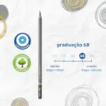 Lápis Grafite Graduado Vibes - 6B - Caixa C/10 un - Tris - Thumbnail 3