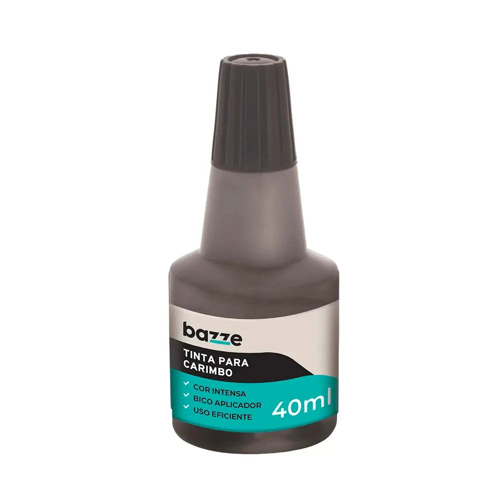 Tinta para Carimbo - 40ml - Preto - Display C/12 un - Bazze - Imagem 2