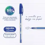 Caneta Esferográfica Slide - Azul - 1.0mm - Caixa C/24 un - Tris - Thumbnail 2