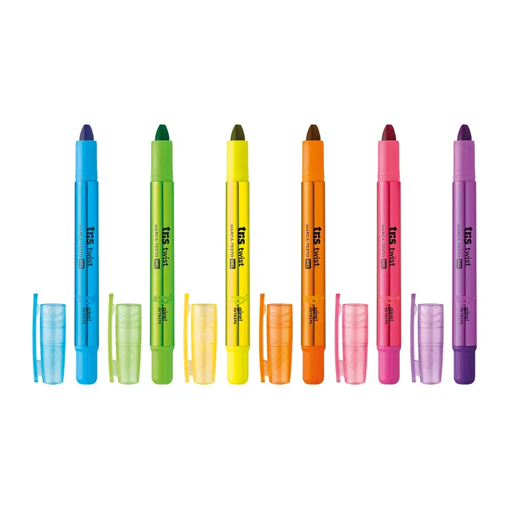 Marca-Texto Gel Twist - Cores Sortidas - Pote C/ 24 un - Tris - Imagem 2