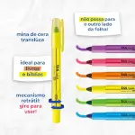 Marca-Texto Gel Twist - Cores Sortidas - Pote C/ 24 un - Tris - Thumbnail 3