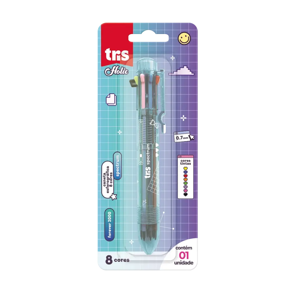 Caneta Esferográfica Spectrum - 0.7mm - Cartela C/1 un - Tris - Imagem 2