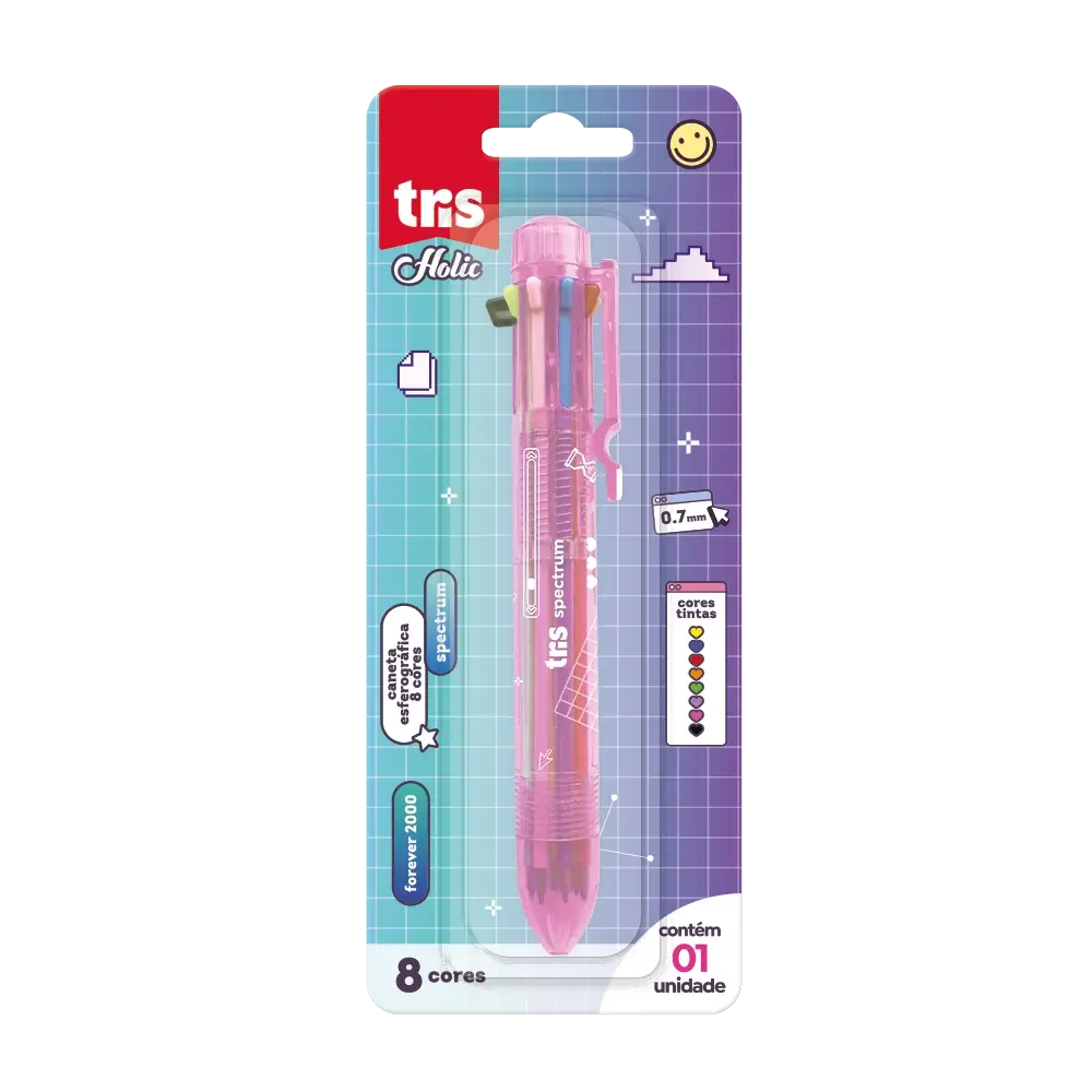 Caneta Esferográfica Spectrum - 0.7mm - Cartela C/1 un - Tris - Imagem 3