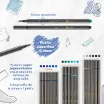 Caneta Superfina Vibes - Study Inverno - 18 Cores - Tris - Thumbnail 3