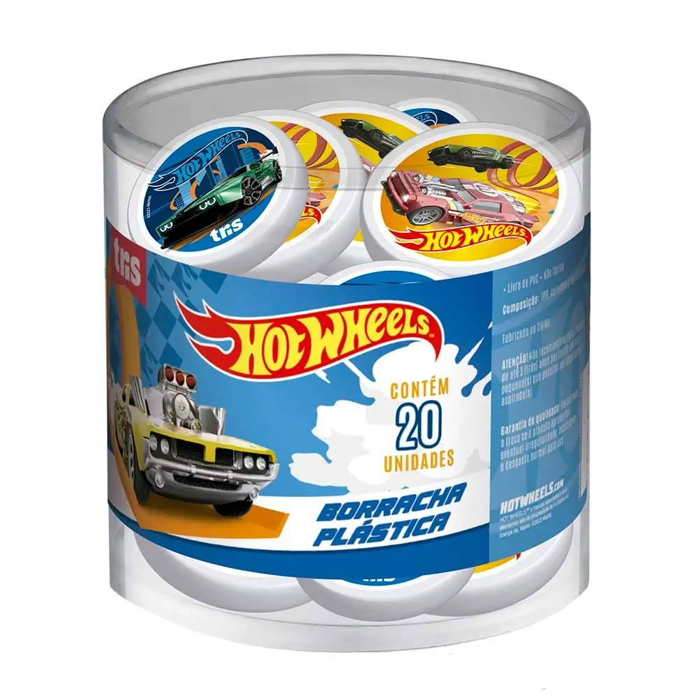Borracha Top - Pote C/20 un - Hot Wheels - Imagem 1
