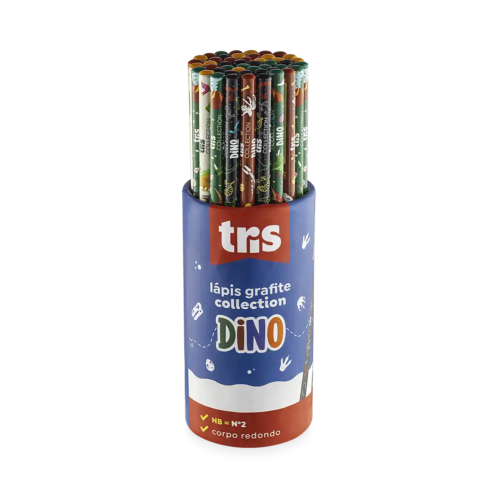 Lápis Grafite Collection Dino - HB - Pote C/48 un - Tris - Imagem 1