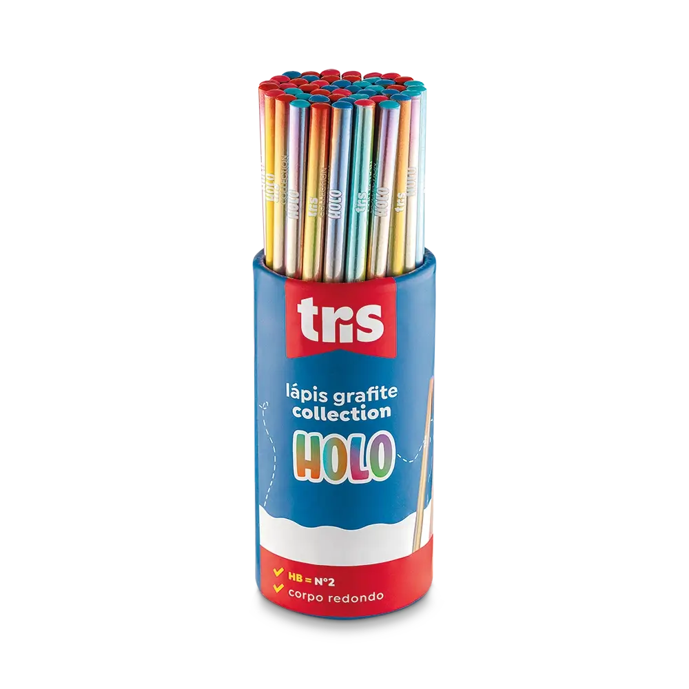 Lápis Grafite Collection Holo - HB - Pote C/48 un - Tris - Imagem 1