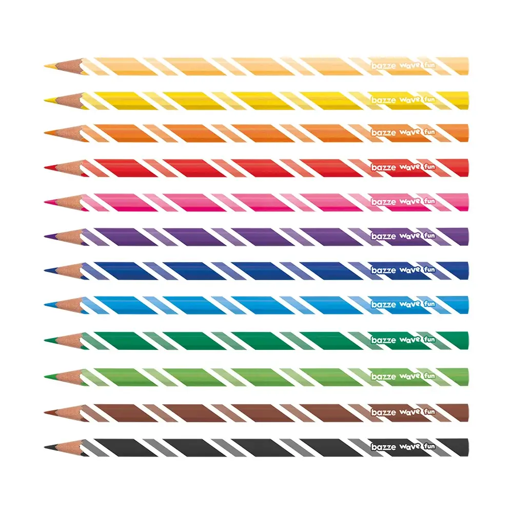 Lápis de Cor Wave Fun - 12 cores - Bazze - Imagem 2
