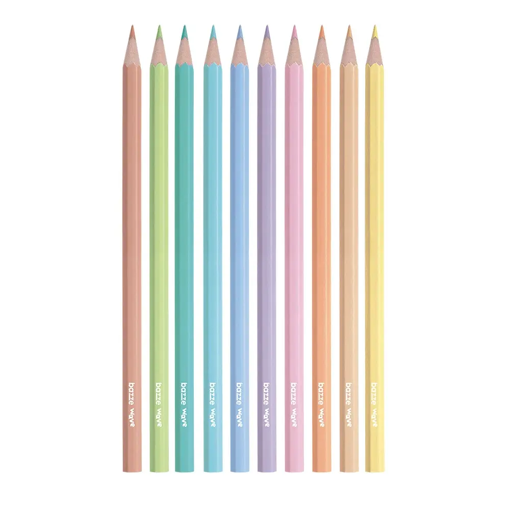 Lápis de Cor Wave Pastel - 10 cores - Bazze - Imagem 2