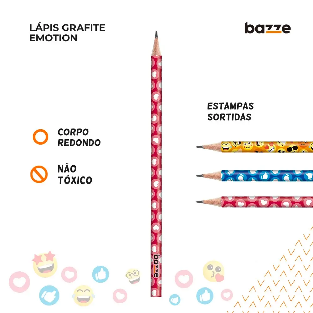Lápis Grafite Emotions - HB - Pote C/72 un - Bazze - Imagem 3