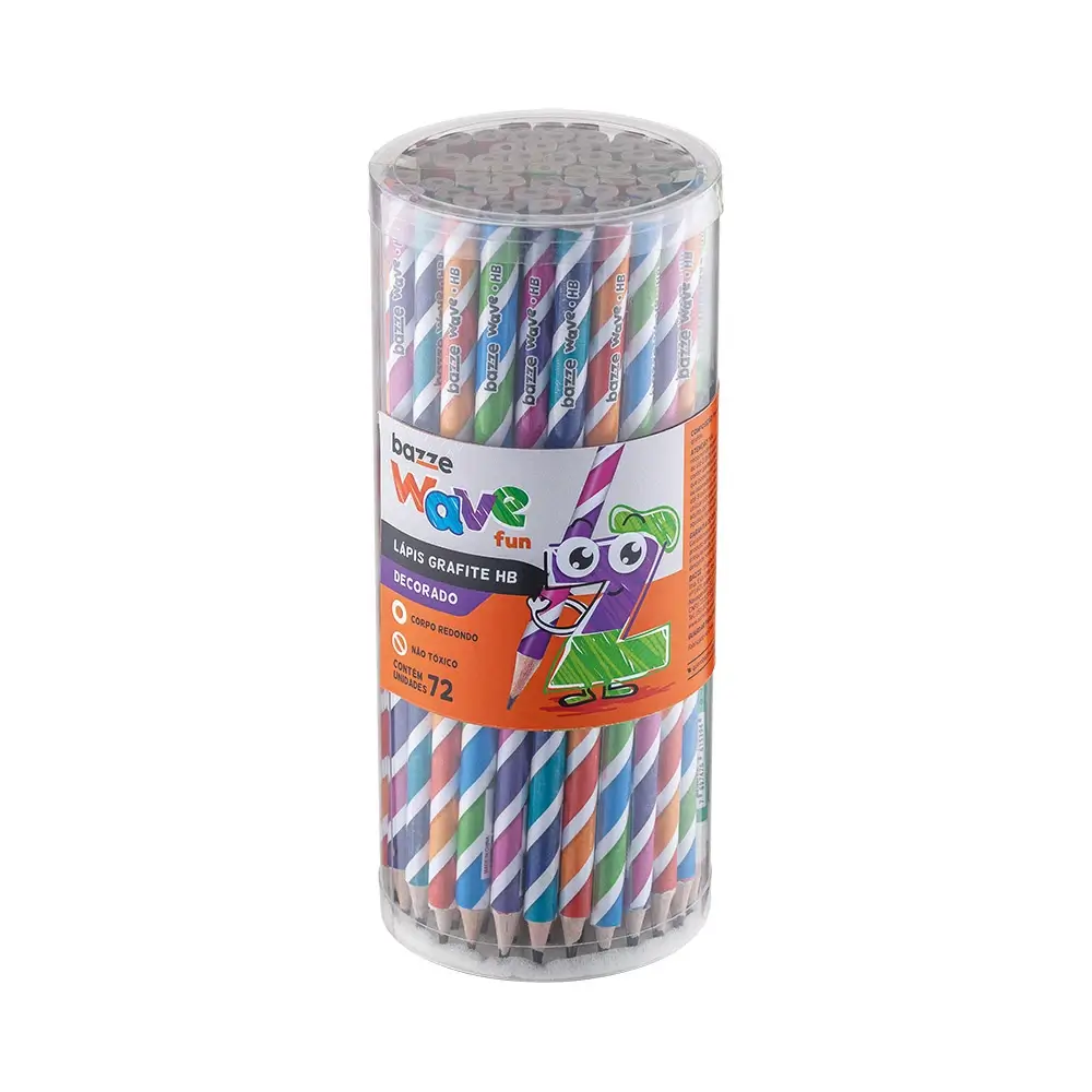 Lápis Grafite Wave Redondo - HB - Caixa C/72 un - Bazze - Imagem 1